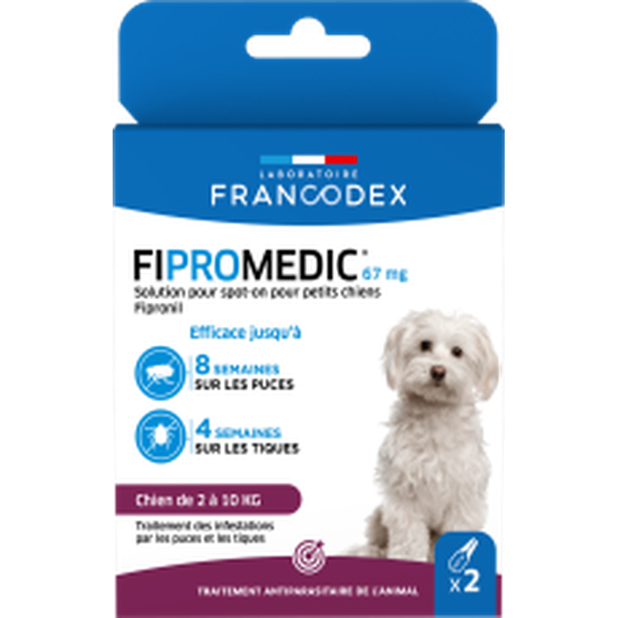 ZOOMALIN FIPROMEDIC 67 mg Solution pour spot-on petit chien 2-10 kg x2