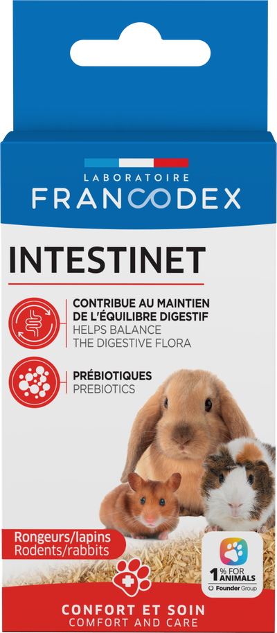 FRANCODEX Intestinet Complément Alimentaire Santé Digestive Rongeurs et Lapins 10g