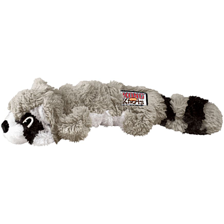 KONG Scrunch Knots Raton Laveur M/L Jouet Peluche pour Chien avec Corde Nouée et Squeaker