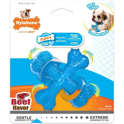 NYLABONE Jouet Chiot Saveur Bœuf Nylon Souple Résistant XS