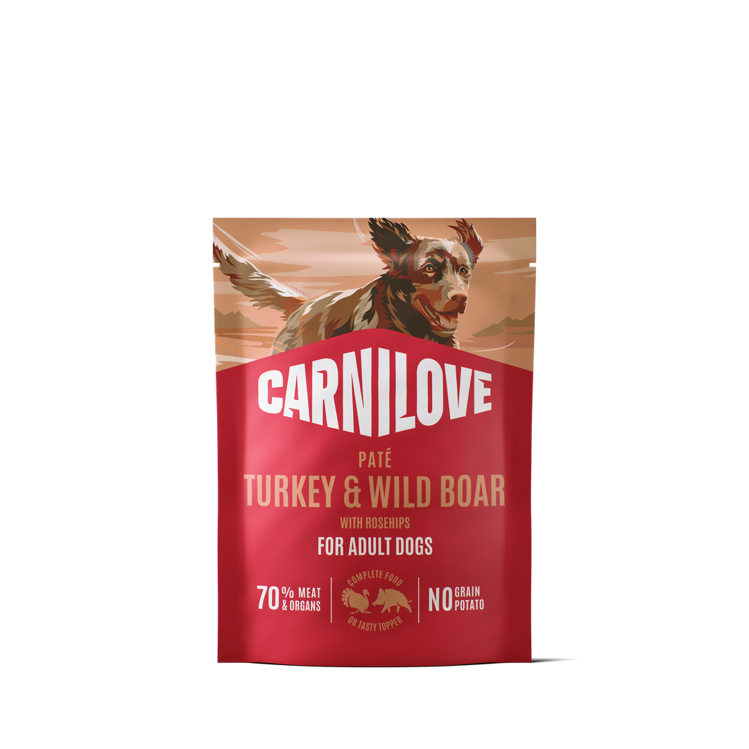 Carnilove pochon de pâtée pour chien adulte dinde et sanglier aux cynorrhodons 300 g