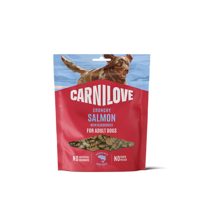 Carnilove Crunchy Snack friandises croustillantes pour chien saumon et myrtilles 200 g