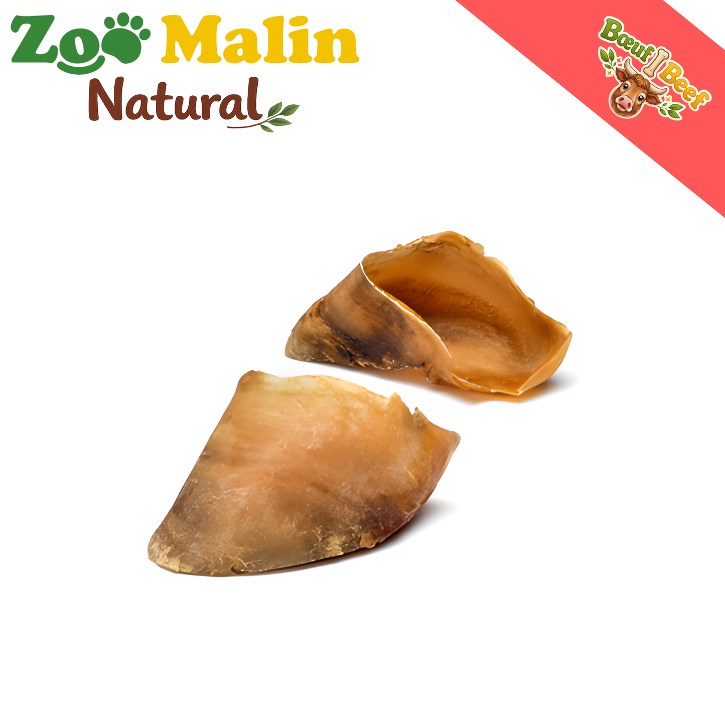 ZOOMALIN Sabot de Bœuf Évidé Friandise Naturelle pour Chien