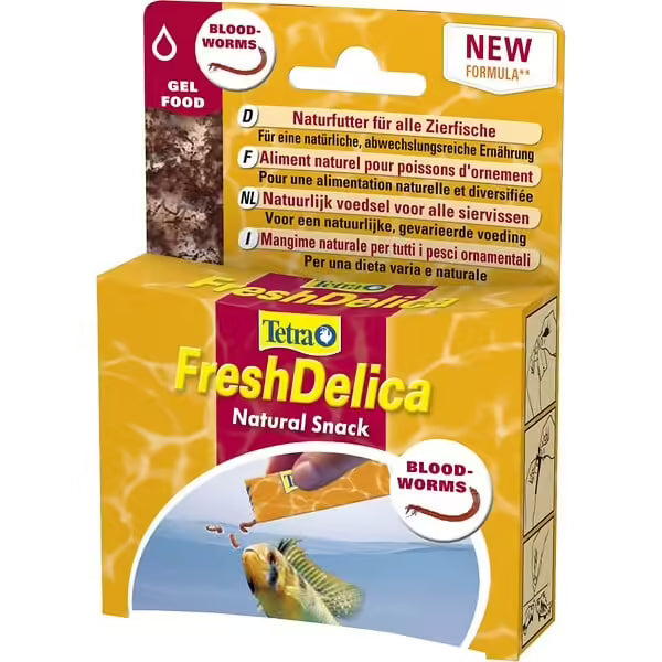 ZOLUX Tetra FreshDelica Larves de Moustiques rouges en gelée Aliment naturel pour poissons 48g