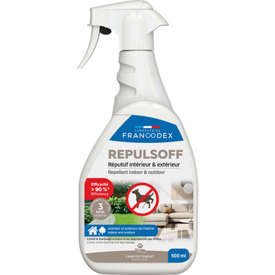 FRANCODEX Répuls'off Chien Répulsif Intérieur et Extérieur 500ml