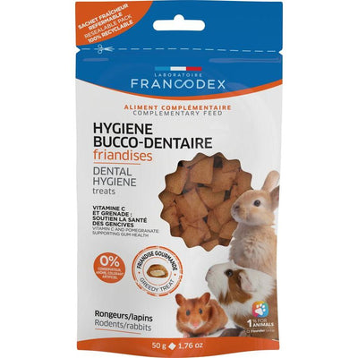 FRANCODEX Friandises Hygiène Bucco-Dentaire Rongeurs et Lapins 50g