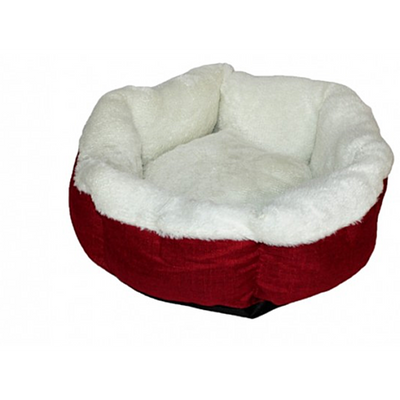 Niche Ronde Douillette Gris Chien 35x30x10cm