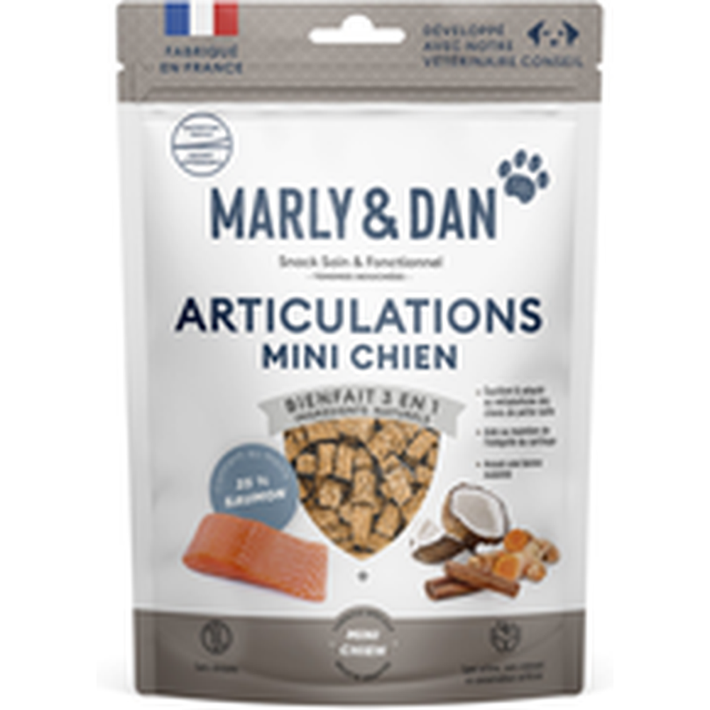 MARLY ET DAN Tendres bouchées Articulations Mini Chien Saumon