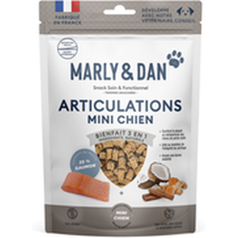 MARLY ET DAN Tendres bouchées Articulations Mini Chien Saumon