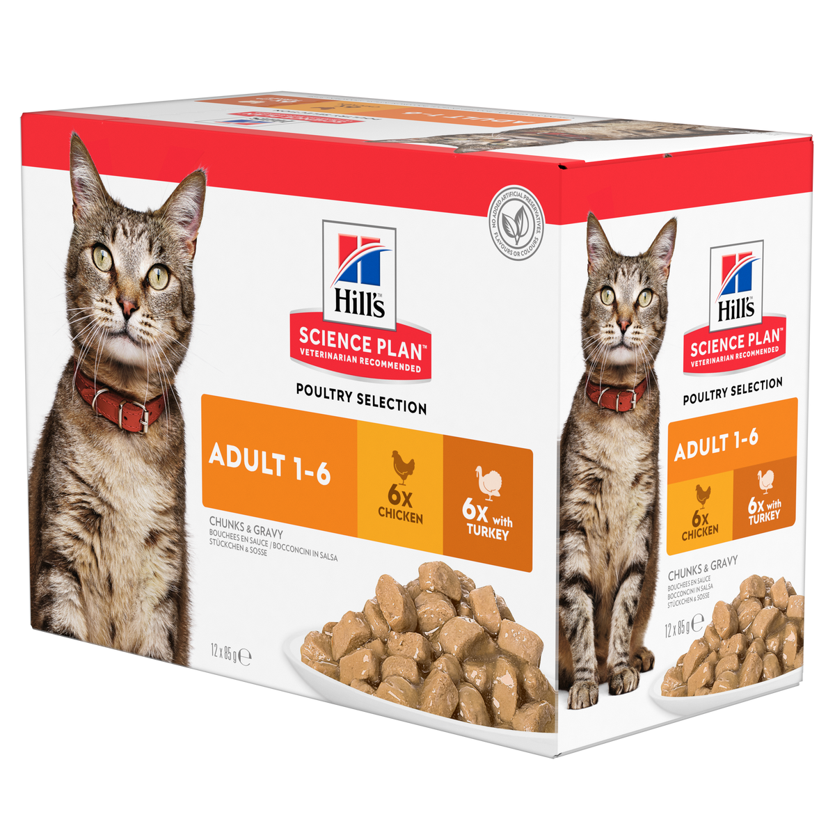 HILL'S Science Plan Adult Sachets repas pour chat adulte au poulet et à la dinde 12 x 85 g