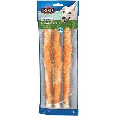 TRIXIE Denta Fun Rolls avec poulet 28 cm 3x250g