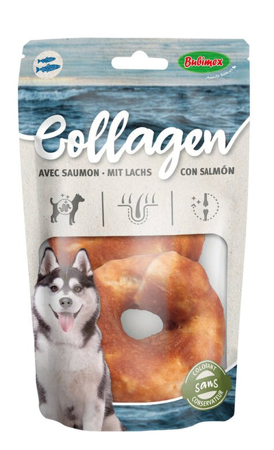 FLAMINGO Donut de Collagène et Saumon Friandise pour Chien 10cm