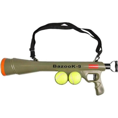 FLAMINGO Bazooka Shooter+ Balle de Tennis Lanceur de balle pour chien 60 cm 2 balles couinantes incluses