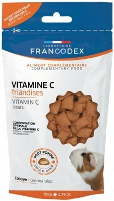 FRANCODEX Friandises Vitamine C pour Cobayes 6x50g