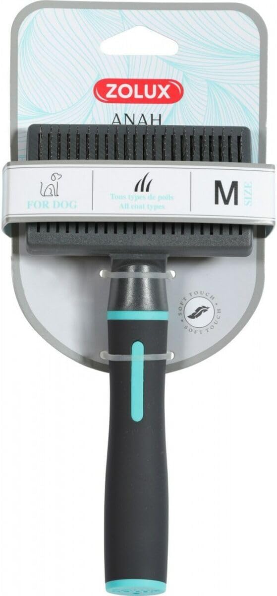 ZOLUX Brosse Slicker Rétractable ANAH Taille M 9.5 x 5.5 x 18.5 cm