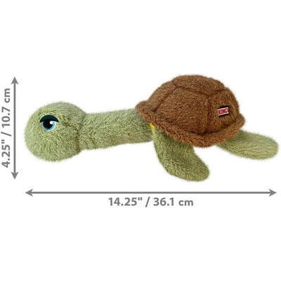 KONG Scruffs Turtle M/L Peluche Tortue pour Chien avec Couineur