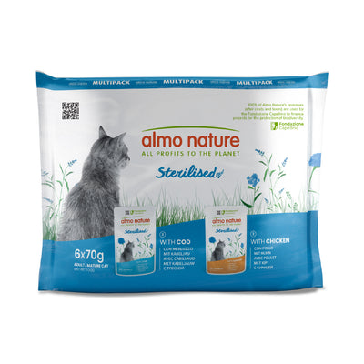 Pâtée Chat ALMO Nature Holistic Sterilised Cabillaud & Poulet