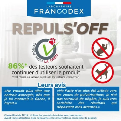FRANCODEX Répulsif Intérieur & Extérieur Chat 750ml