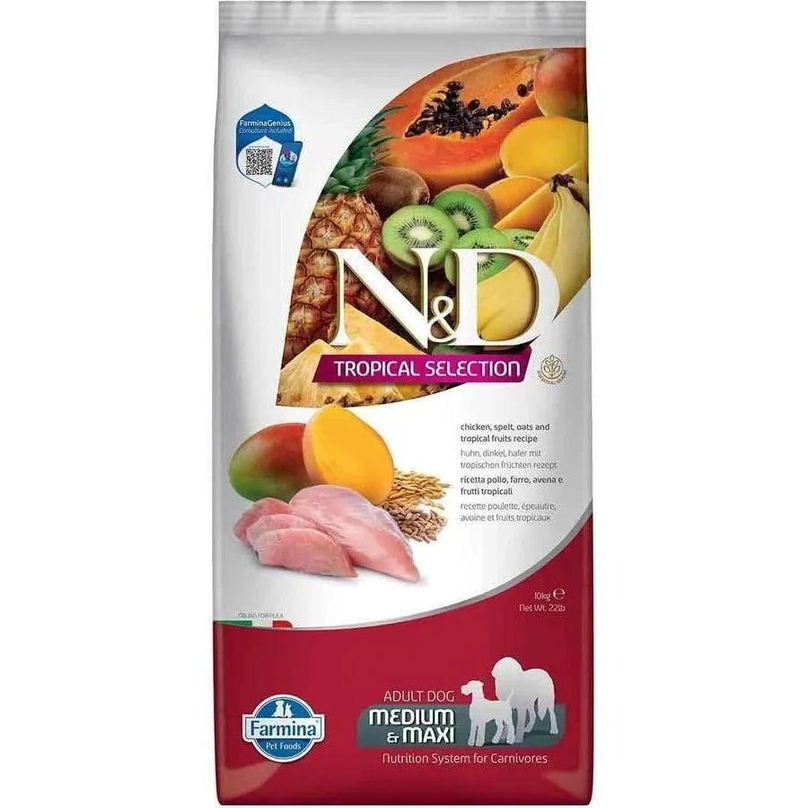 FARMINA ND Dog Tropical Selection Med Maxi Poulet 10 kg