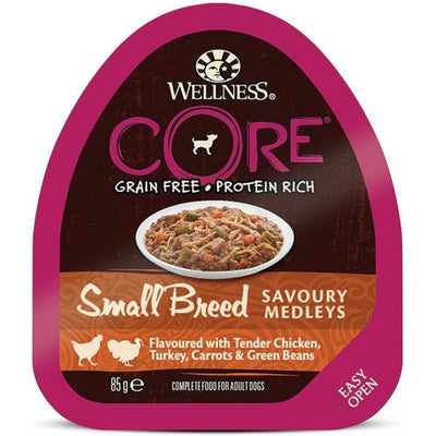 WELLNESS CORE Chien Savoury Medley Poulet Dinde Légumes 85g