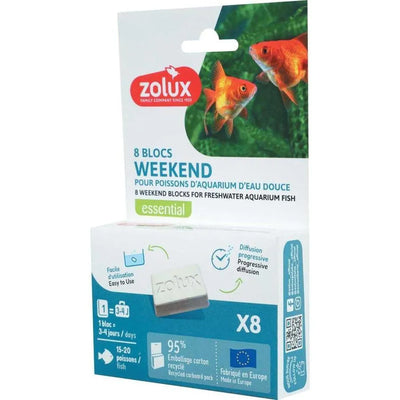 ZOLUX Blocs Week-End Nourriture pour Poissons d'Aquarium Lot de 8