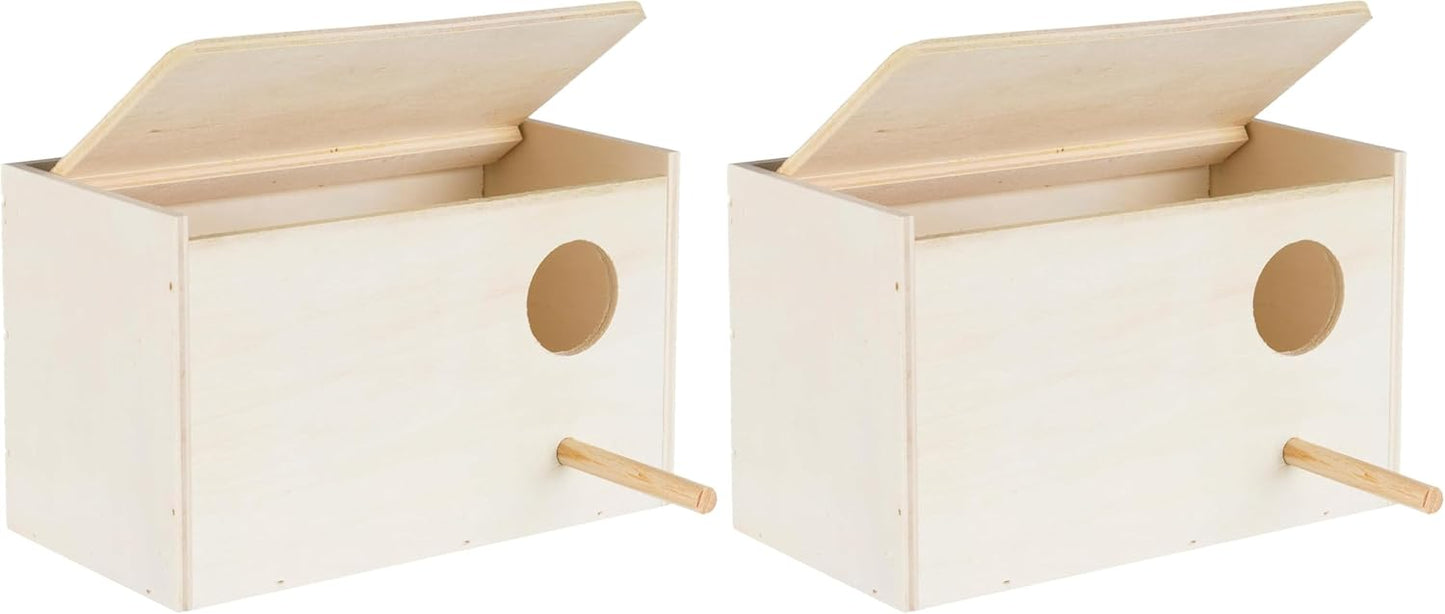 TRIXIE Nichoir Perruche 21x13x12cm Bois avec Perchoir Lot de 2