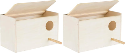 TRIXIE Nichoir Perruche 21x13x12cm Bois avec Perchoir Lot de 2