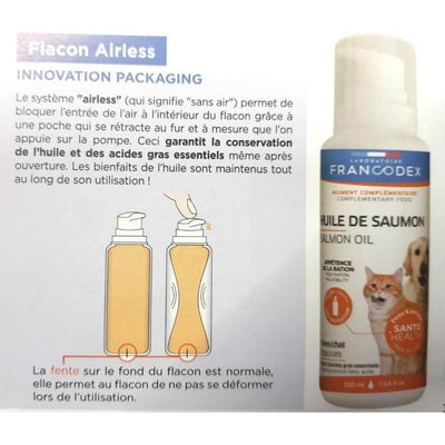 FRANCODEX Huile de Saumon Chien et Chat 200ml