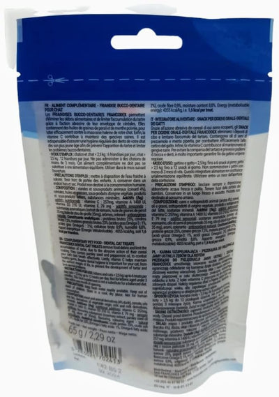 FRANCODEX Friandises Hygiène Bucco-Dentaire Chat 65g