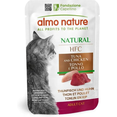 ALMO NATURE HFC Natural Thon et Poulet Pochon 55g (Lot de 24)