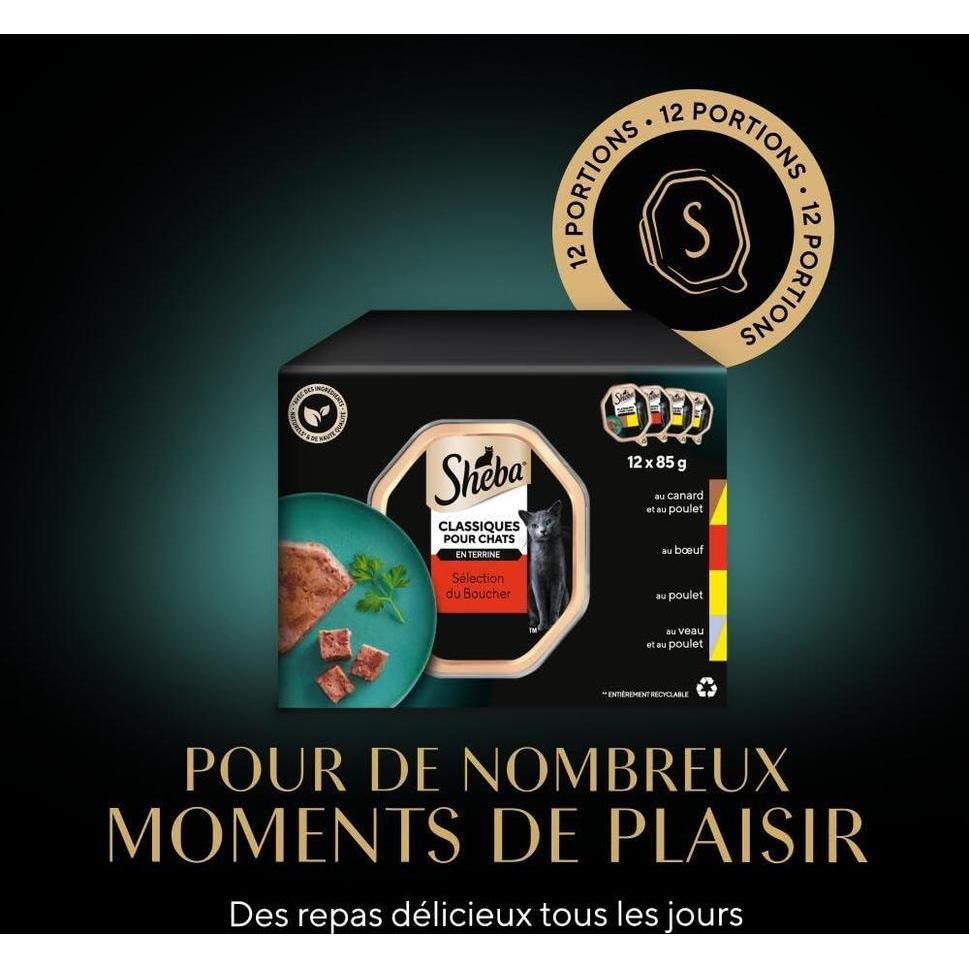 SHEBA Terrine Sélection du Boucher 12x85g