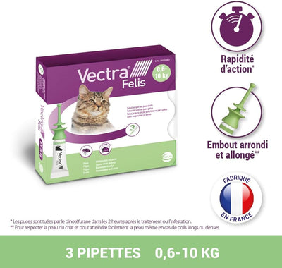 VECTRA Felis Solution Spot-on pour Chats 3 pipettes