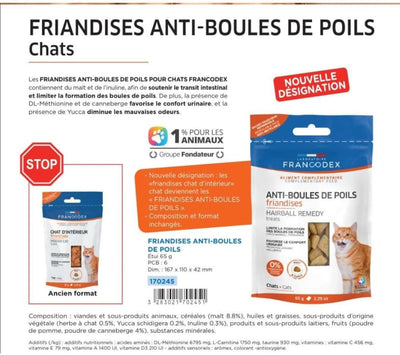 FRANCODEX Friandises Chat Intérieur 65g