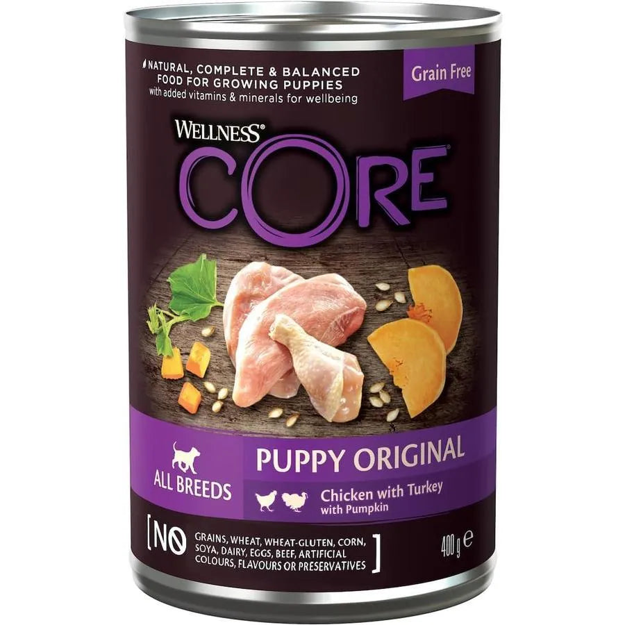 WELLNESS CORE Puppy Original Poulet et Dinde avec du Potiron 400g