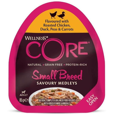 WELLNESS CORE Small Breed Savoury Medleys Nourriture Humide Canard Poulet Légumes 85g