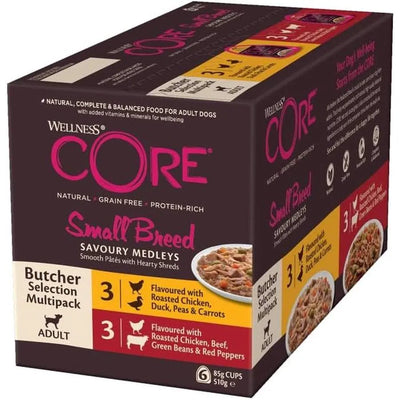 WELLNESS CORE Savoury Medleys Small Breed Butcher Selection 6x85g