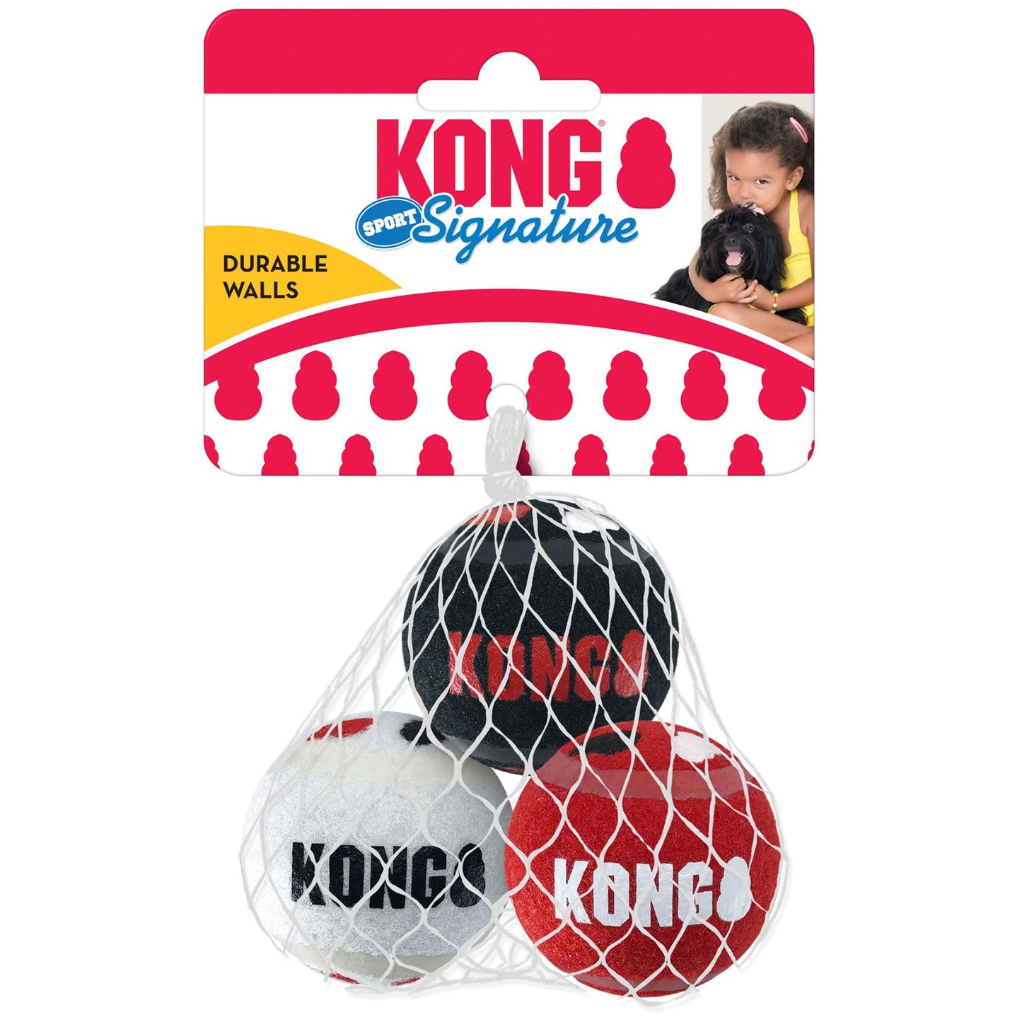 KONG Signature Sport Balls Small - lot de 3 balles pour chien