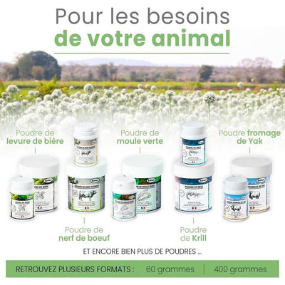 BUBIMEX Spiruline Poudre Complément Alimentaire Chiens et Chats 60g