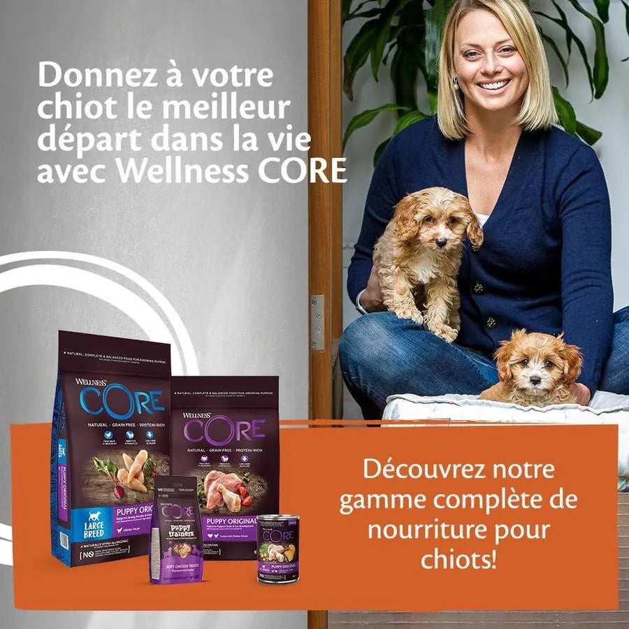 WELLNESS CORE Puppy Trainers Friandises d'apprentissage pour Chiot Poulet Carottes 170g