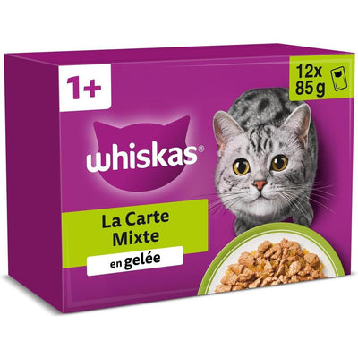 WHISKAS Sélection Effilés en Gelée pour Chat Adulte 12x85g