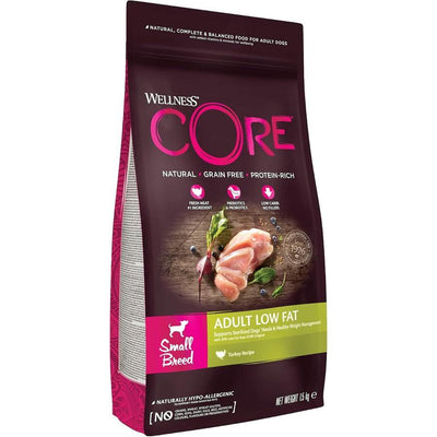 WELLNESS CORE Low Fat Croquettes pour Chien de Petite Taille Dinde 1.5kg