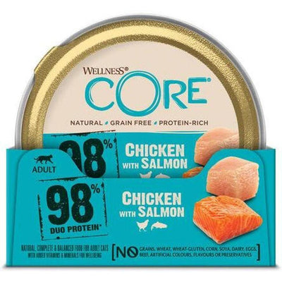 WELLNESS CORE Chat 98% Meat Nourriture humide Poulet Saumon 85g