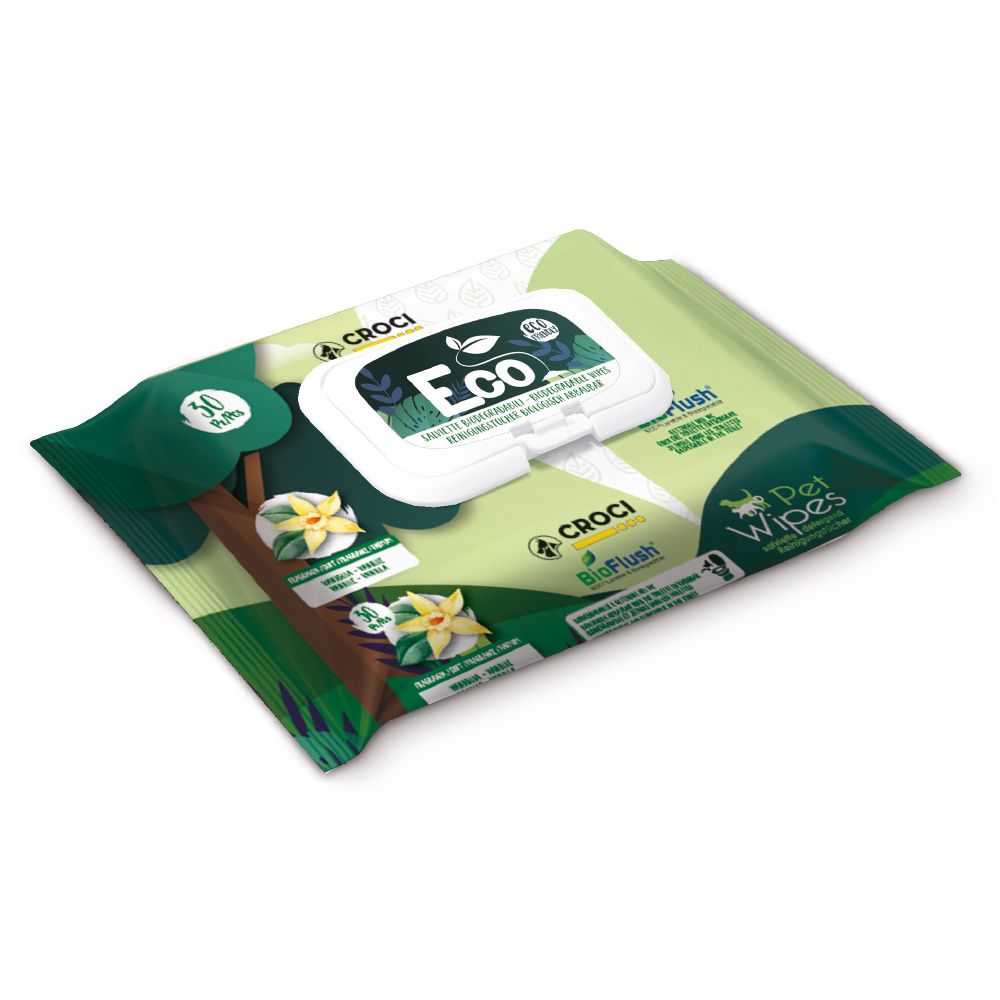 CROCI Eco Pet Wipes vanille, 30 lingettes