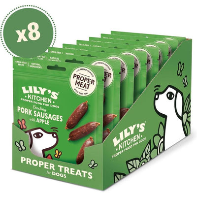 LILY'S KITCHEN Mini Saucisses pour Chien Adulte Porc et Pomme Sans Céréales 8x70g