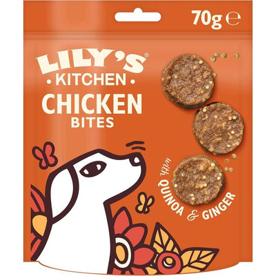 LILY'S KITCHEN Bouchées pour Chien Poulet Quinoa Gingembre Sans Céréales 70g