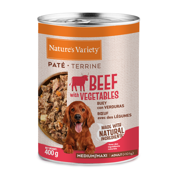 NATURE’S VARIETY Terrine adulte medium/maxi, bœuf 400 g