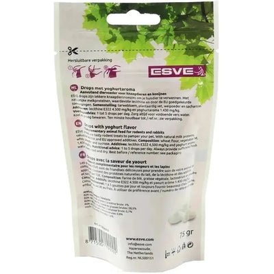 VADIGRAN ESVE Drops Yaourt Friandises pour Rongeurs 75g