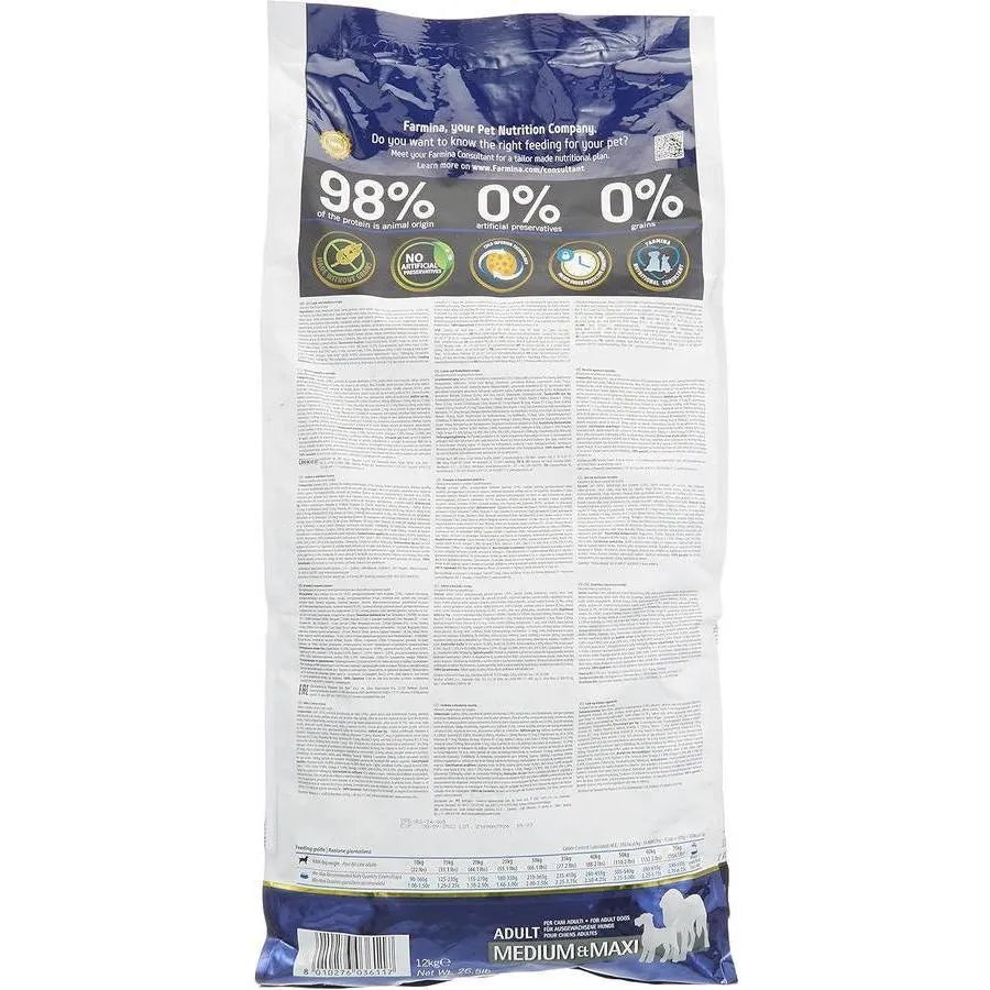 FARMINA N&D Chien Agneau & Myrtille Adulte Medium & Maxi 12kg