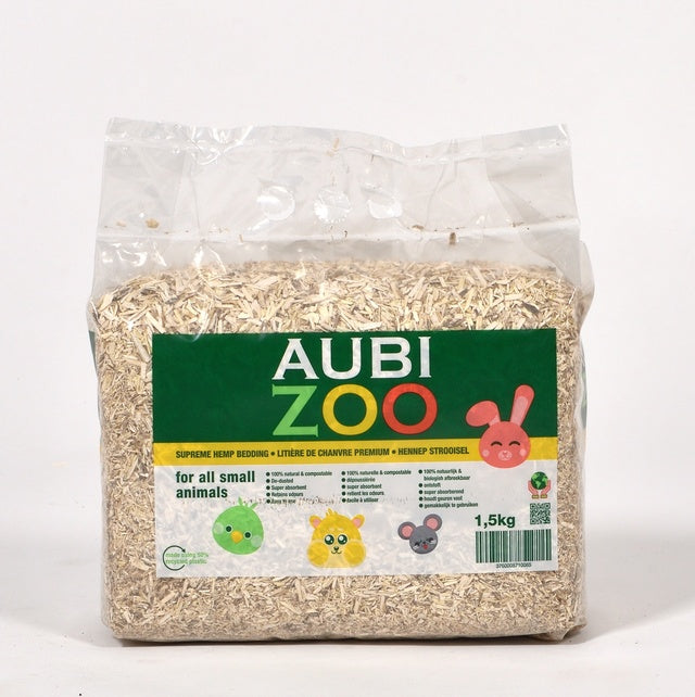 AUBIOSE Aubizoo Litière de chanvre pour petits animaux 1,5 kg