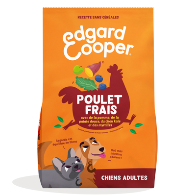 EDGARD & COOPER Croquettes Sans Céréales Poulet Frais pour Chien Adulte 2,5kg